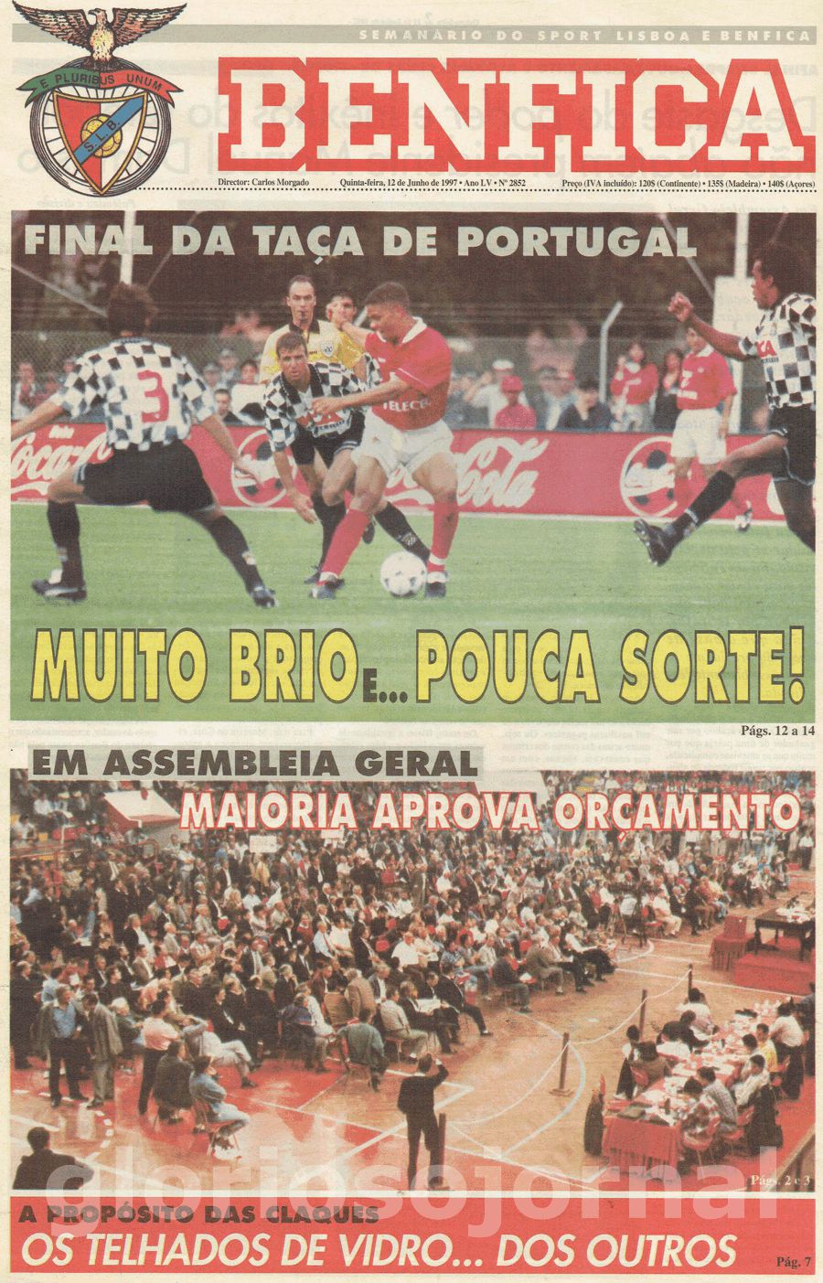 jornal o benfica 2852 1997-06-12